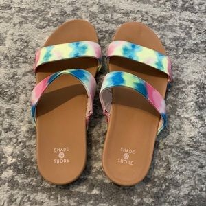 Tie dye sandals
